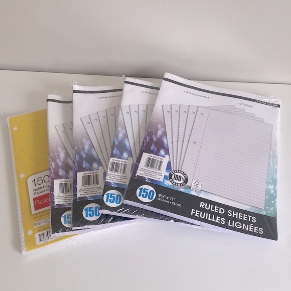 Office supplies: 3 hole punch, 750 sheets lined paper &  2 desktop organizers - Picture 7 of 8